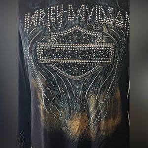 Harley Davidson XL long sleeve T-shirt with lots of sparkle.